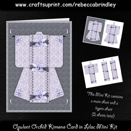 Opulent Orchid Kimono Card in Lilac Mini Kit