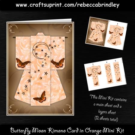 Butterfly Moon Kimono Card in Orange Mini Kit