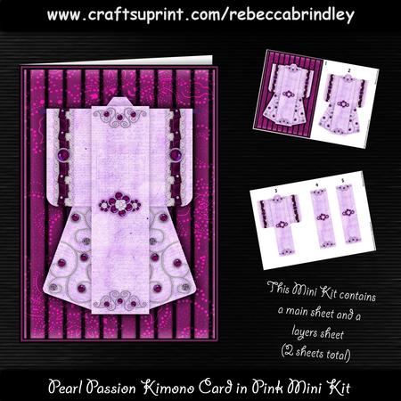 Pearl Passion Kimono Card in Pink Mini Kit