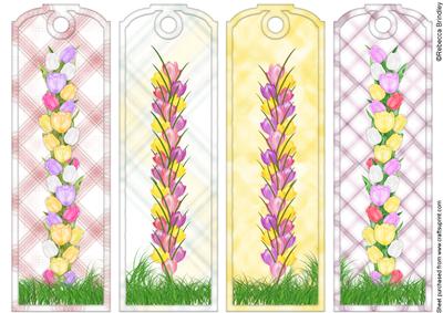 Simply Tulips in Yellow Bookmarks
