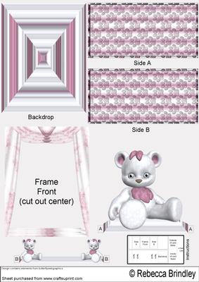 Pink Snow Bear Theatre Card
