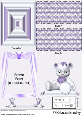Purple Snow Bear Theatre Card