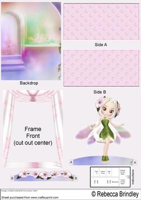 Pink Flower Fae Theatre Card