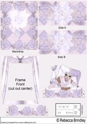 Purple Harlequeen Theatre Card