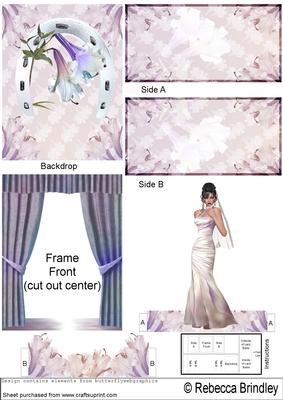 Brunette Wedding Belle Theatre Card