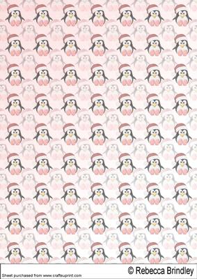 The Little Christmas Penguin Backing Sheet 1