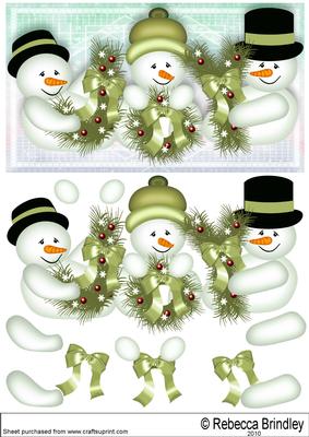 Christmas Joy Decoupage in Olive