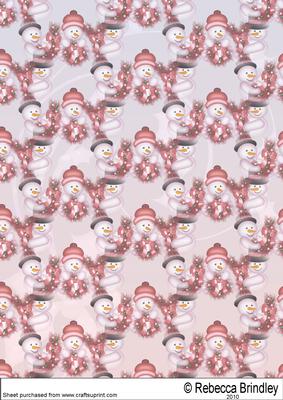 Christmas Joy Backing Paper in Red