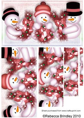 Christmas Joy Pyramid in Red