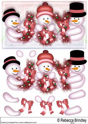 Christmas Joy Decoupage in Red