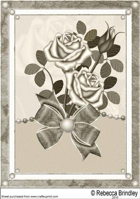 Sepia Roses A4