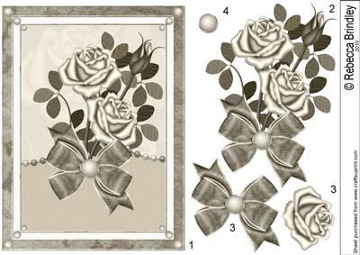 Sepia Roses Decoupage