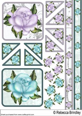 Lilac and Turquoise Rose Toppers