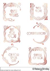 Art Nouveau Greeting Plates in Blush