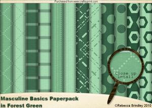 Masculine Basics Paperpack in Forest Green