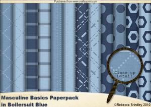 Masculine Basics Paperpack in Boilersuit Blue