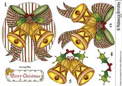 Christmas Bells Decoupage