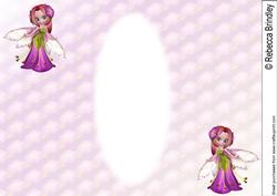 Flower Fae Fuschia Gatefold Insert