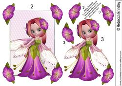 Flower Fae Fuschia Decoupage 2 of 2