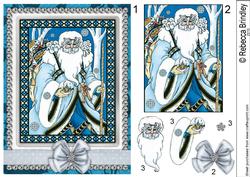 Vintage Santa of the Snow Decoupage