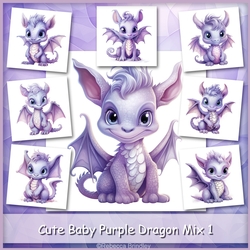Cute Baby Purple Dragon Mix 1