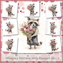 Whimsey Raccoon with Bouquet Mix 1