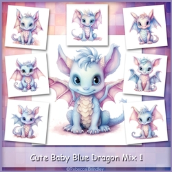 Cute Baby Blue Dragon Mix 1