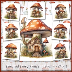 Fanciful Fairy House in Brown - Mix 1