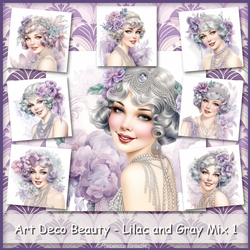 Art Deco Beauty - Lilac and Gray Mix 1
