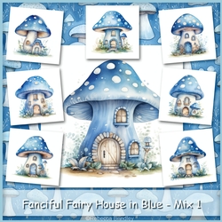 Fanciful Fairy House in Blue - Mix 1