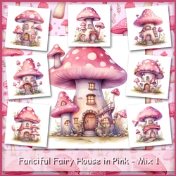 Fanciful Fairy House in Pink - Mix 1