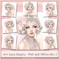 Art Deco Beauty - Pink and White Mix 1