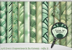 Art Deco Paperpack in Green - Mix 1