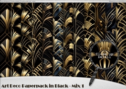 Art Deco Paperpack in Black - Mix 1