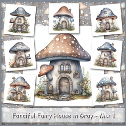 Fanciful Fairy House in Gray - Mix 1