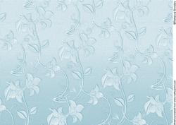 Delicate Embossed Silk Floral Paper - Sky Blue
