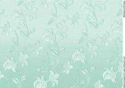 Delicate Embossed Silk Floral Paper - Mint