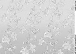 Delicate Embossed Silk Floral Paper - Silver