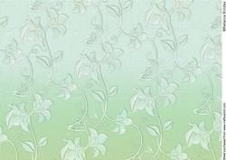 Delicate Embossed Silk Floral Paper - Mint and Apple