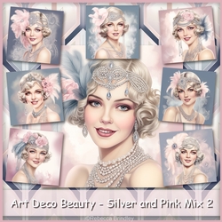 Art Deco Beauty - Silver and Pink Mix 2