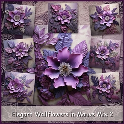 Elegant Wallflowers in Mauve Mix 2