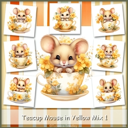 Teacup Mouse in Yellow Mix 1