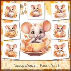Teacup Mouse in Peach Mix 1