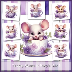 Teacup Mouse in Purple Mix 1
