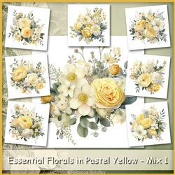 Essential Florals in Pastel Yellow - Mix 1