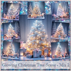 Glowing Christmas Tree Scene - Mix 2