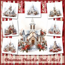 Christmas Church in Red - Mix 1
