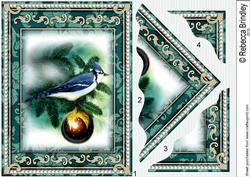 Christmas Tweets - Blue Jay Wavey Corner Stacker