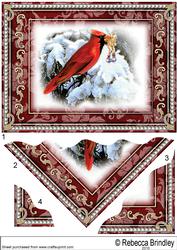 Christmas Tweets - Red Cardinal Wavey Corner Stacker