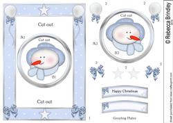 Christmas Snowman Face Double Dangler